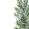 11.75" Unlit Frosted Icy Pine Christmas Tree in Burlap Base